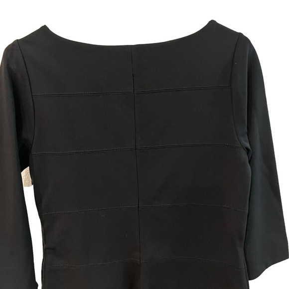 White House Black Market Black Shift Dress/Tunic W/ Silver Tone Accents SZ Small - Picture 6 of 11